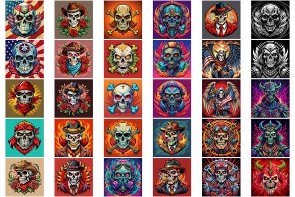 103 Skull Vector Illustration Bundle Review
