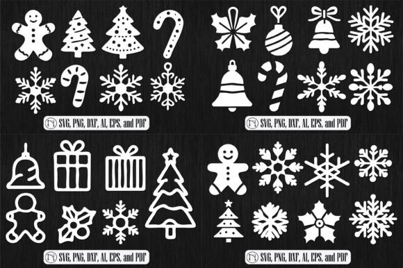 Christmas Decorative SVG Set Collection for Graphics