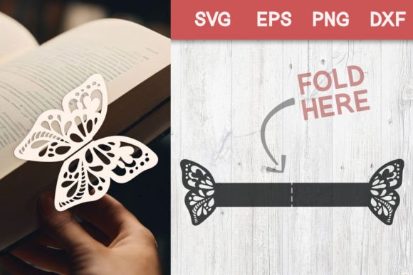 Decorative Butterfly Bookmark for Crafts & Graphics