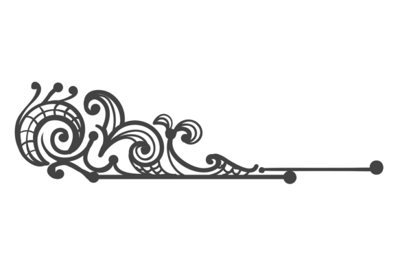 Decorative Divider with Flourish Curls: Graphics & Crafts