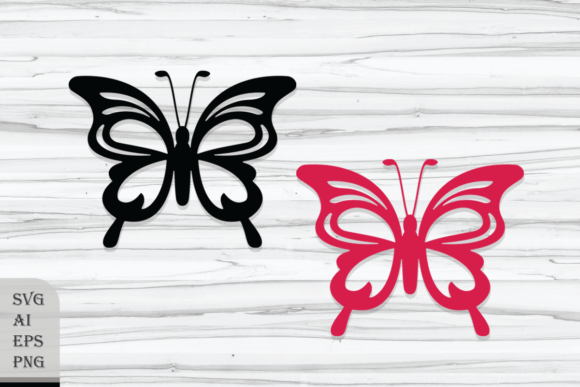 Decorative Floral Butterfly Graphics for Crafts
