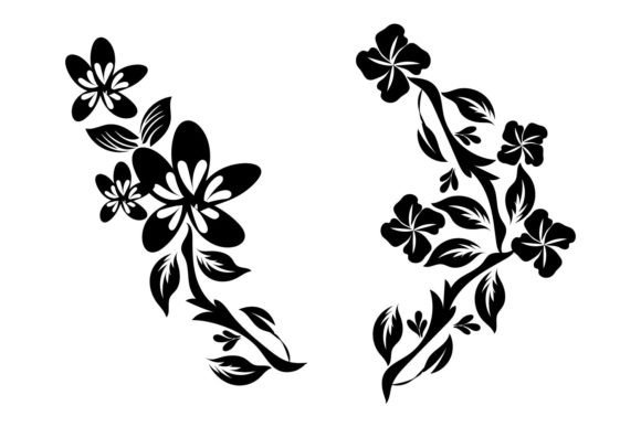 Decorative Floral Graphics for Crafts Branding