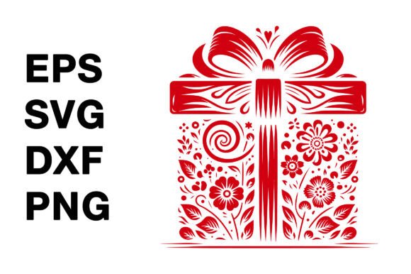 Decorative Gift Box with Floral Effect Graphics Review