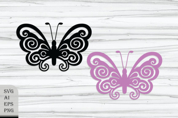 Decorative Hypnotic Butterfly Graphics & Crafts