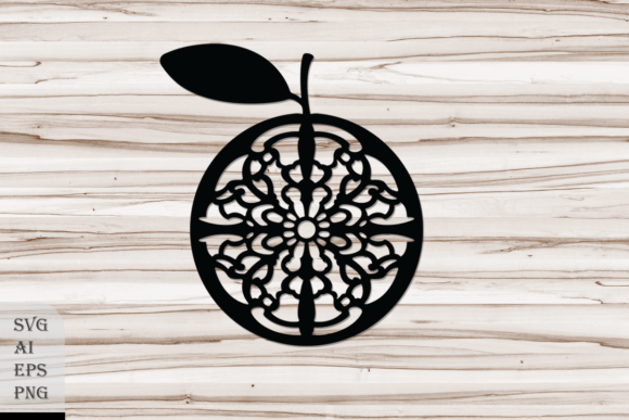 Decorative Silhouette of Orange: Graphics for Crafts