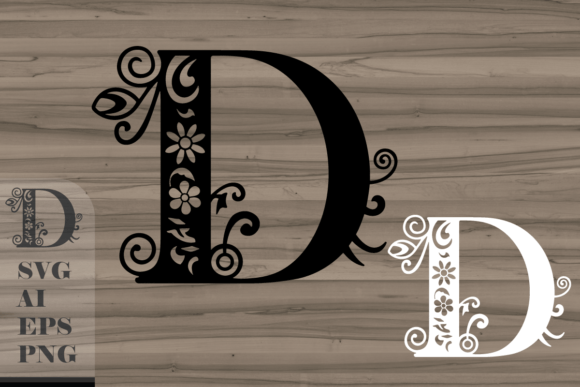Floral Decorative Letter D: Graphics & Crafts Review
