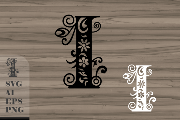 Floral Decorative Letter I: Graphics & Crafts Review