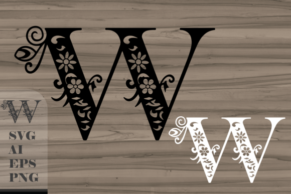 Floral Decorative Letter W: Graphics & Crafts Review