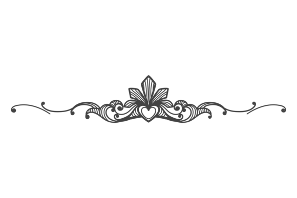 Flourish Crown Divider: Graphics for Crafts