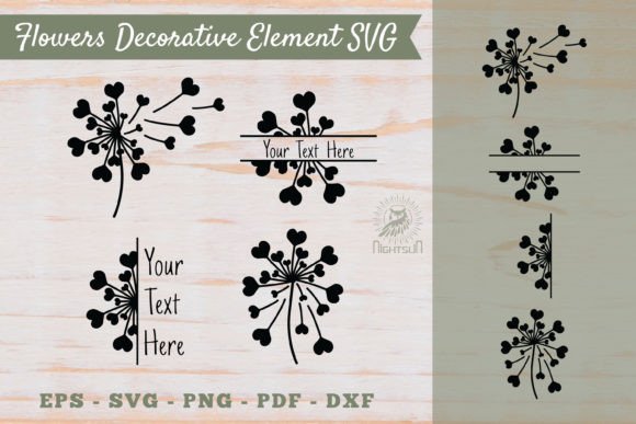 Flowers Decorative Element SVG 4: Graphics for Crafts