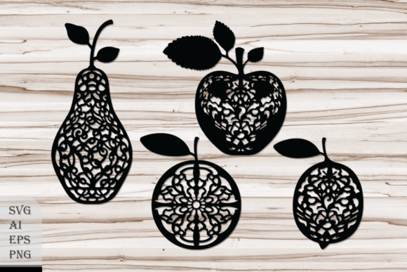 Fruit Silhouettes for Graphics and Crafts