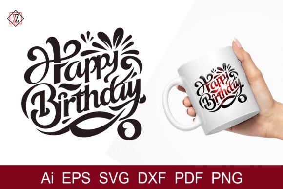 Happy Birthday Lettering_3 Graphics & Illustrations Review