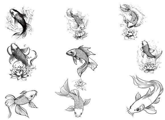 Koi Fish Silhouette Tattoo Designs Review