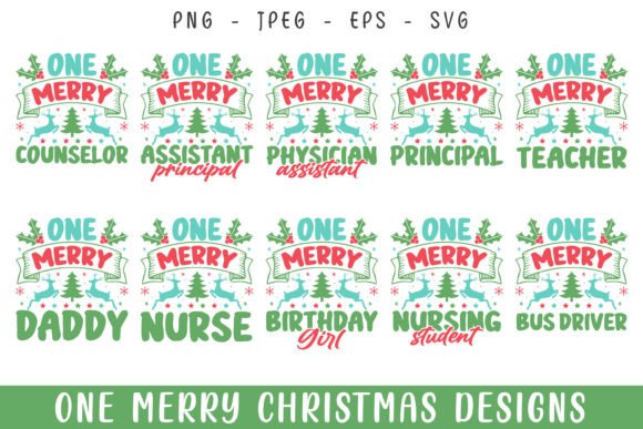 One Merry Christmas Decorative SVG Graphics & Crafts