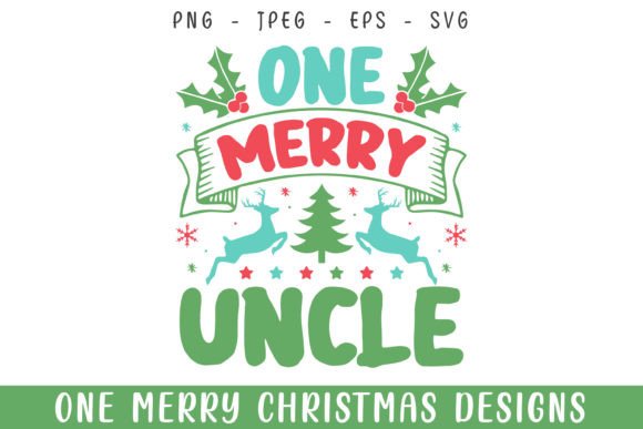 One Merry Uncle Christmas SVG for Crafts