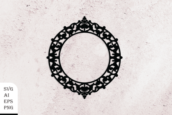 Round Decorative Frame for Graphics and Crafts