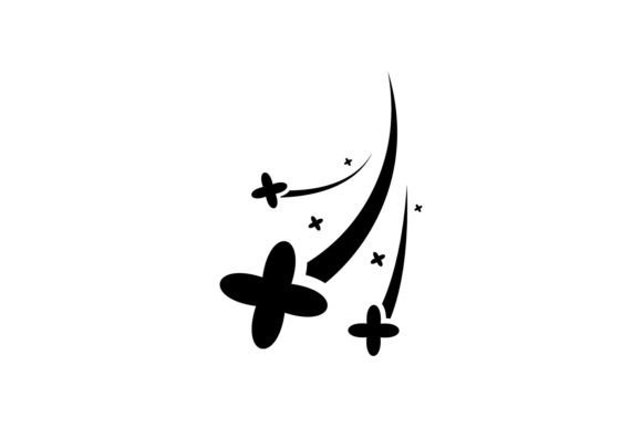 Shooting Star Silhouette Graphics & Illustrations