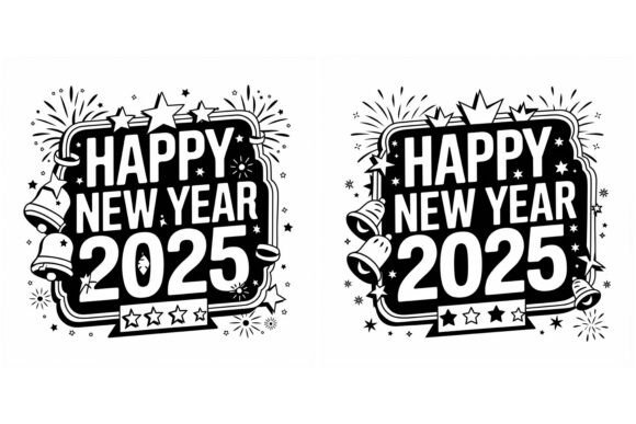 Vintage Happy New Year 2025 Graphics Review