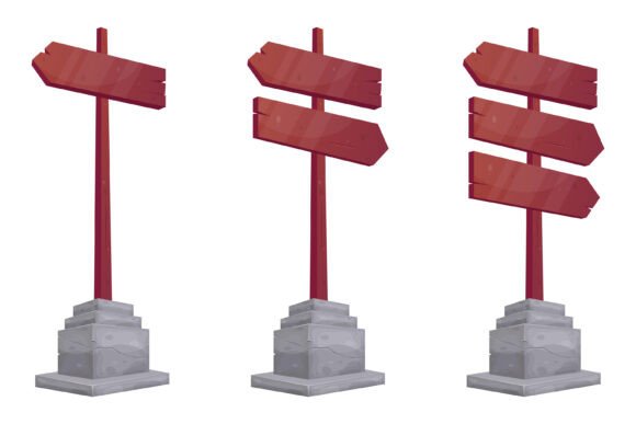 Wooden Signpost Clipart: Graphics & Illustrations